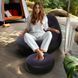 Надувний диван з пуфом Air Sofa / Надувне велюрове крісло з пуфом+насос Фіолетовий 255874321/4 фото 4